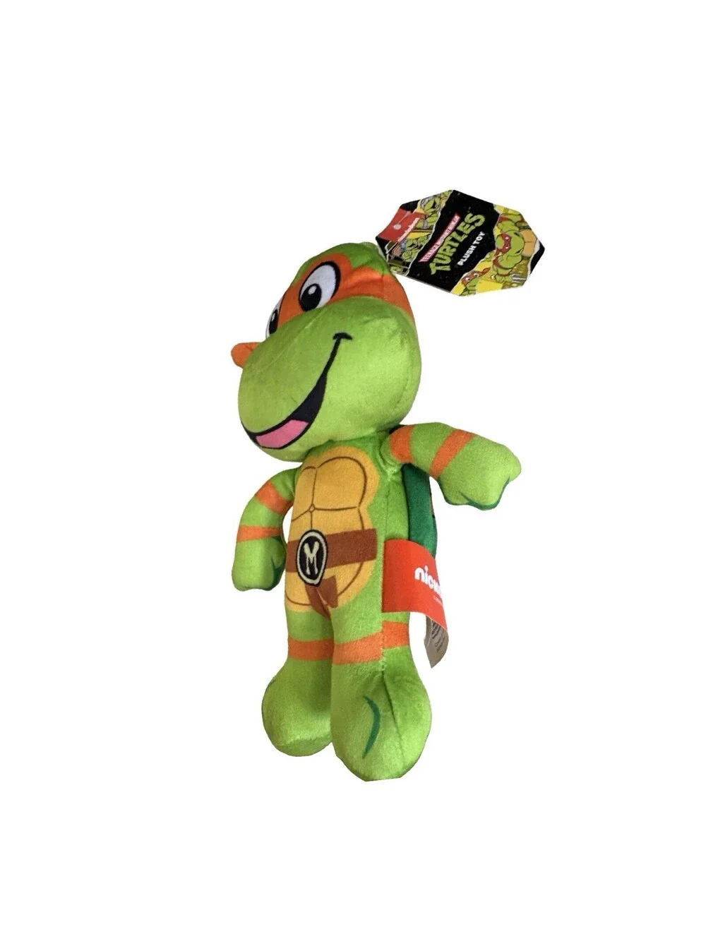 Orange Ninja Turtle Plush Toy MICHELANGELO 8 inch tall Official NWT Soft